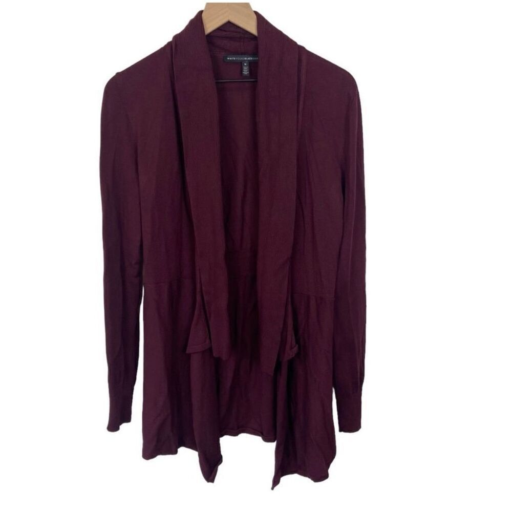 ✨White House Black Market Maroon Sz Small Cardi Sweater✨ - Picture 3 of 7